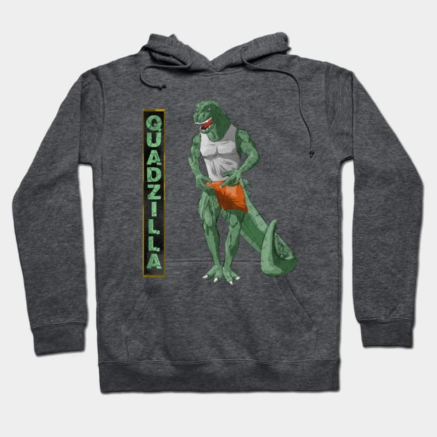 Quadzilla (Version 1) (Color 1) Hoodie by CowsDoFly